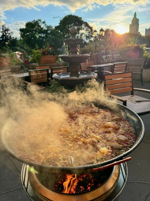 Paella On The Patio at Otra Restaurant